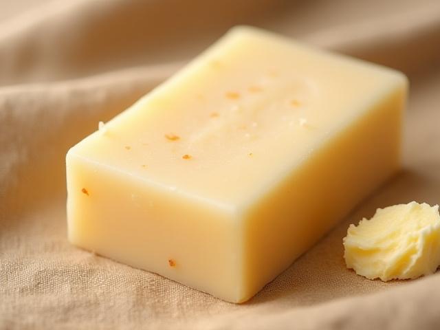 A soothing Shea & Oatmeal bar with visible oat flakes, suggesting natural relief.