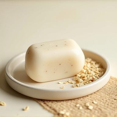 DONNIE LEE WALKER Unscented Oatmeal Soap with a 'Zero Essential Oils' badge